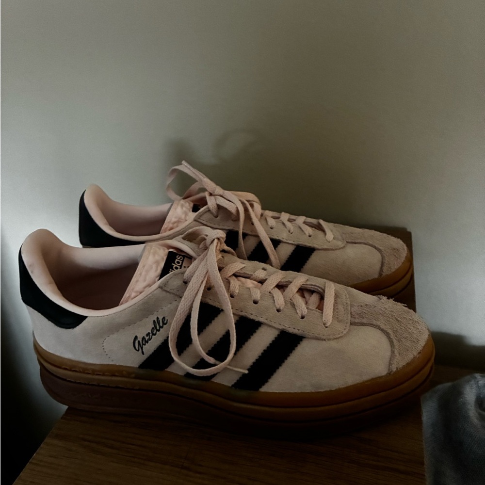 Adidas Pink and White Sneakers